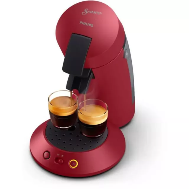 PHILIPS Cafetière Machine à Café 0,7L 1 bar Dosettes Senseo Original Plus, ROUGE 3