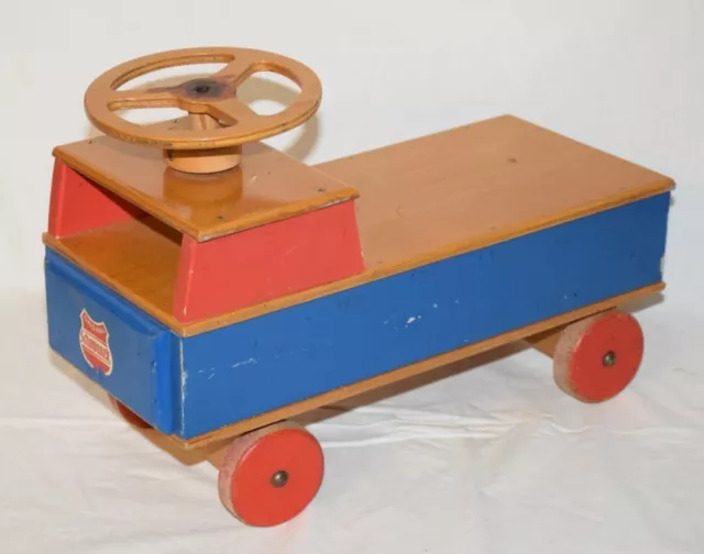 altes SCHOWANECK KLEINKINDER RUTSCHAUTO Fahrzeug Holzspielzeug vintage Design