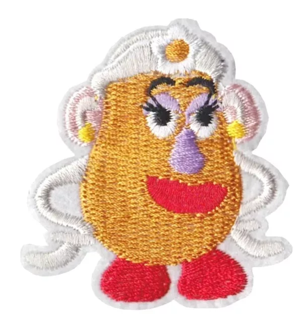 Mrs Potato Head Patch Iron On Embroidered Applique 2.32" X 2.17"