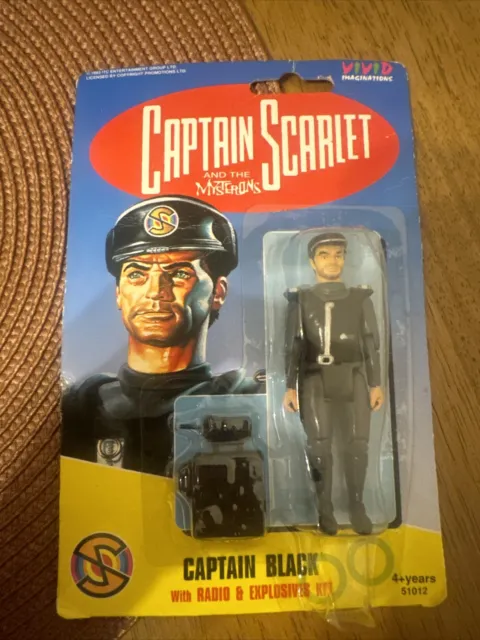 Vivid Imaginations 3.75" Captain Scarlet Action Figure Captain Black MOC