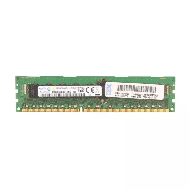 IBM RAM 8GB 1Rx4 PC3-14900R-13-12 Memory Server SAMSUNG FRU 00D5034 P/N 47J0221