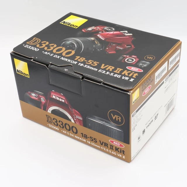 Nikon D3300 18-55 VR Ⅱ Kit Red Nikon D3300 18-55 VR II Lens Kit Red 231486 | eBay