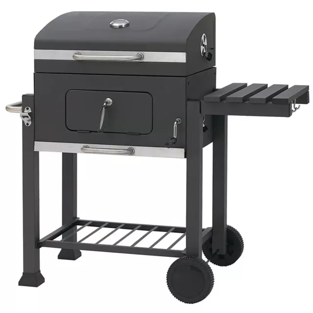 Griglia a Carbone Portatile con Ruote Barbecue BBQ Carbonella Grill Grande