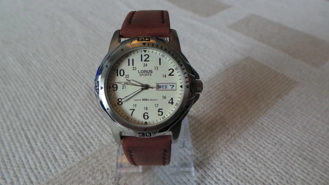 LORUS SPORT BY Seiko Vx43 X038 Beautiful Gents Watch Vgc With New Strap Battery 24.99 PicClick UK