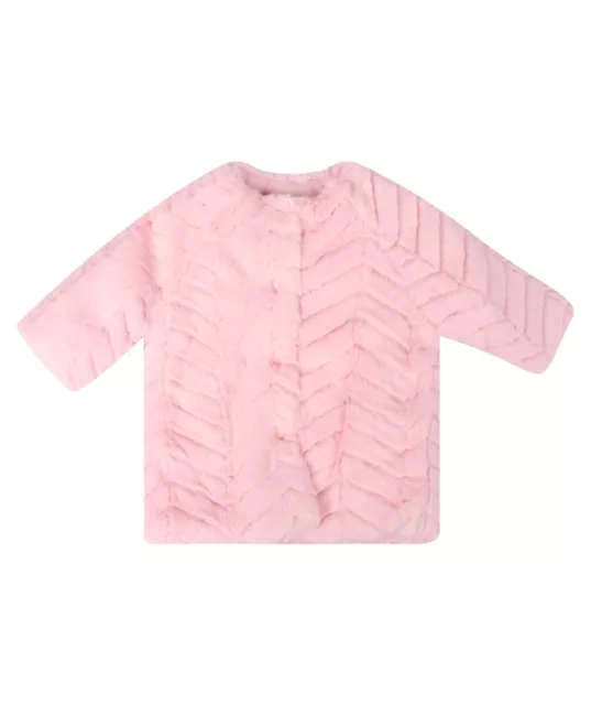 Minoti / Babaluno Baby Girls Faux Fur Jacket **Sizes 0/3 Months To 9/12 Months**