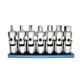 U-Joint Metric Hex Drivers, 3mm-10mm, w/ 1/4" Sq Drive, Magrail TL Base UJM400