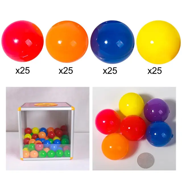 25 x Bingo-Kugel-Ersatz, tragbare Tombola-Kugeln für Partys, Zuhause und