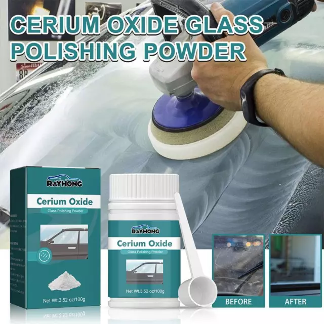 50g Cerium Oxide Glass Polishing Powder Kit Scratch Remover Glass Repair  Tools