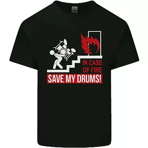 Emergency Drums Drummer Drumming Mens Cotton T-Shirt Tee Top