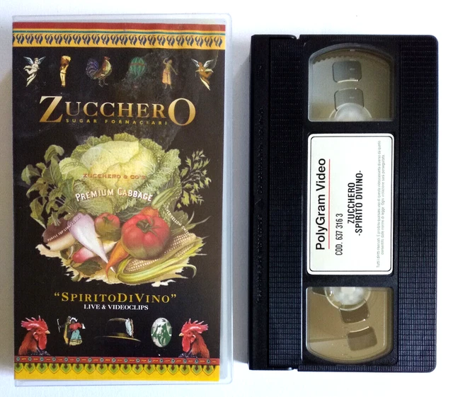 VHS ZUCCHERO SUGAR Fornaciari Spirito DiVino Di Vino Live Videocassetta