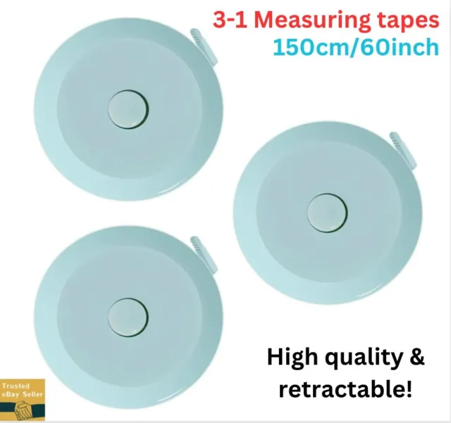 Automatic Retractable Tape Measure,Cute Mini Soft Tape,150cm 60inch, 3-in-1