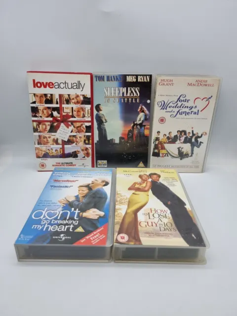 Romantic Comedy VHS Tape Bundle - Retro Videos - 99p Start - No Reserve