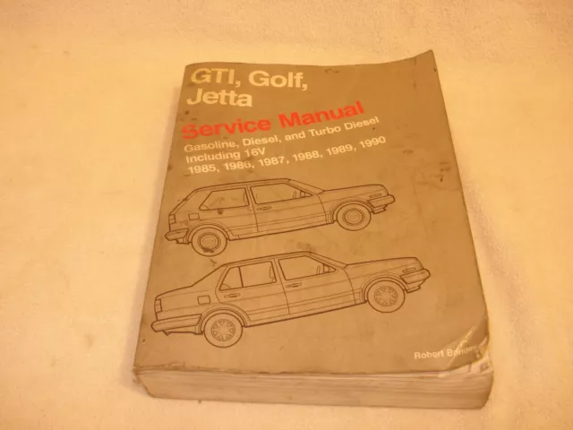 Bentley Repair Manual for 1989-1990 VW GTI, Golf, Jetta Gas, Diesel & Turbo Dies