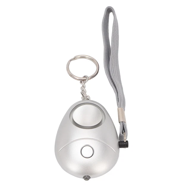 (Silver) Personal Security Alarm 130DB Emergency Safety Alarm Extrusion
