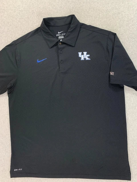Kentucky Wildcats Nike Dri Fit Elite Short Sleeve Polo Shirt (Men's Large) Black