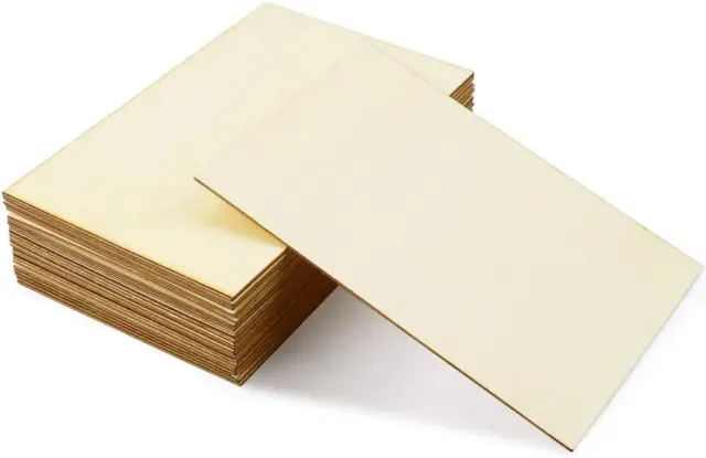 WYKOO Unfinished Wood, 24 Pack Balsa Wood Sheets 1/16, Basswood Thin Craft...