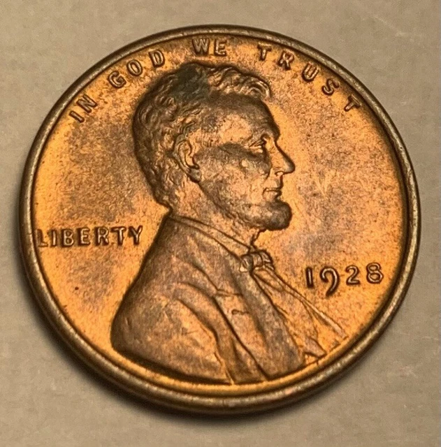 1928 Lincoln Cent, nice original BU Red-Brown UNCIRCULATED coin
