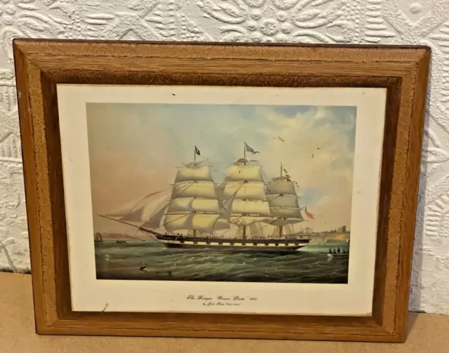 Decoupage Kunstgemälde The Barque OCEAN PRIDE 1865 von John Scott 1802-1885