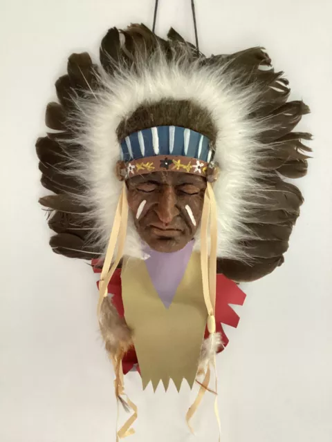 Indianer Maske Häuptlingmaske Wandmaske Indianerdeko Indianermaske Deko