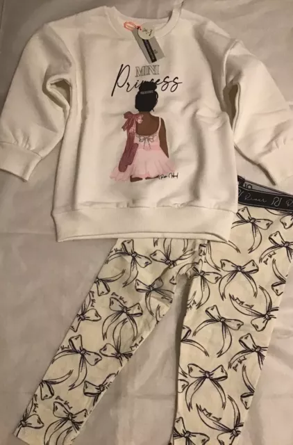 River island mini girls aged 9-12 Months Mini Princess sweat top set BNWT