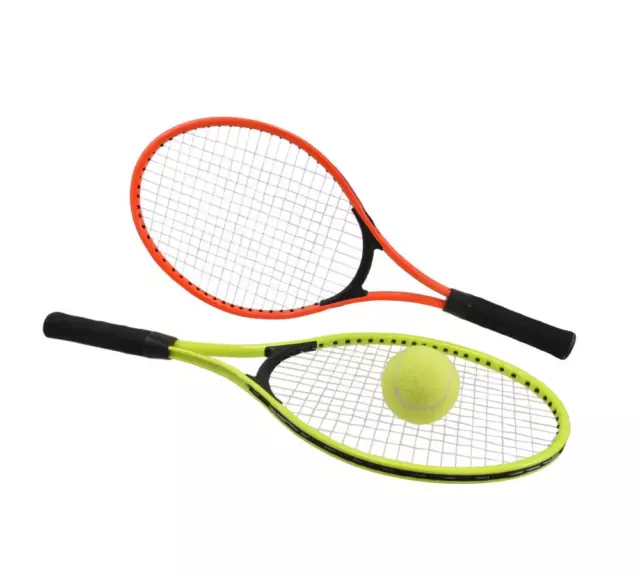 2 Player Kids Tennis Racket Set Ball Carrying Case Garden Outdoor Game Sport