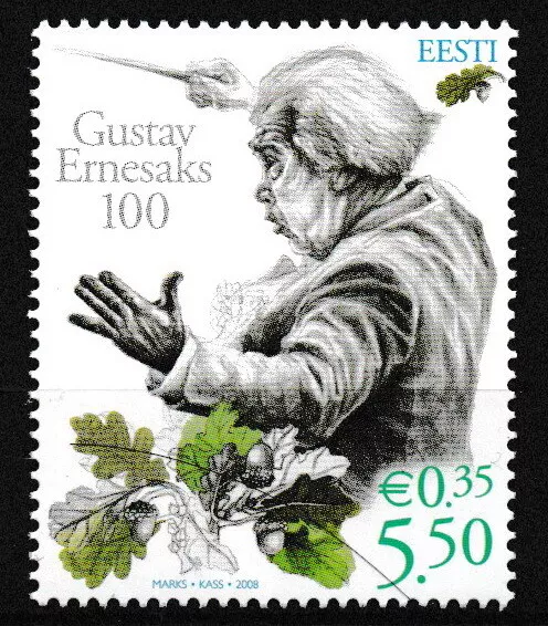 Estland - 100. Geburtstag von Gustav Ernesaks postfrisch 2008 Mi. 601