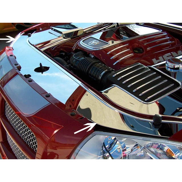 Polished Stainless Steel Radiator/Header Plate for 2006-2010 Dodge Charger Polished Stainless Steel Radiator/Header Plate for 2006-2010 Dodge Charger