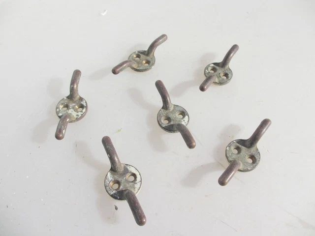 Vintage Brass Blind Tie Back Hook Hanger Bracket Antique Curtain Old Cord Ties 6 2