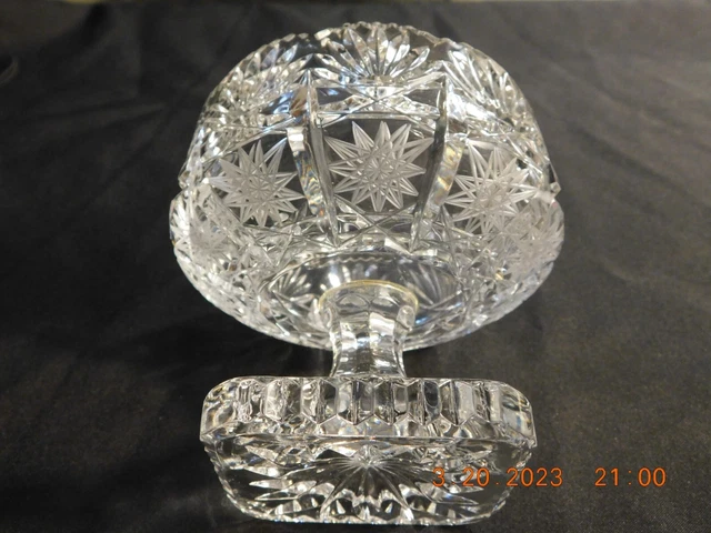 Small Vintage 4" Brilliant Cut Glass COMPOTE