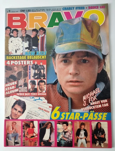 Bravo 6 vom 1.2.1990 Michael J.Fox / Depeche Mode / Skid Row / Bruce Lee (B544)