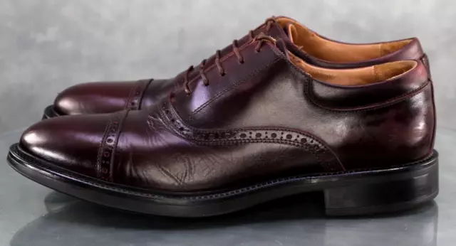 BOGGI MILANO MEN'S Cap Toe Dress Shoes Size EU 9 US 10 Cognac Made In ...