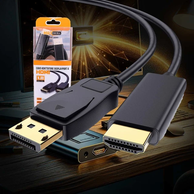 Cavo da DisplayPort a HDMI Monodirezionale Placcato in Oro Full HD1080p 60Hz per