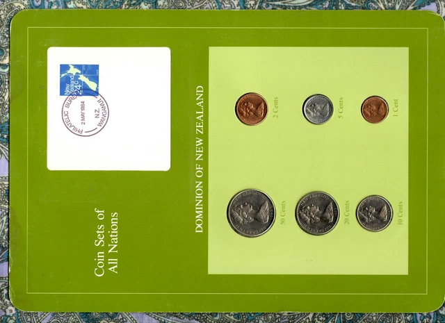 Coin Sets of All Nations New Zealand UNC All 1982 but 1 cent 1983