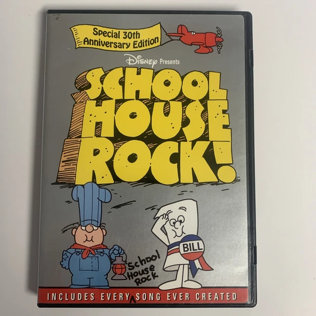 Transparent School Rocks SCHOOLHOUSE ROCK! (SPECIAL 30th Anniversary Edition) Disney DVD oop ...