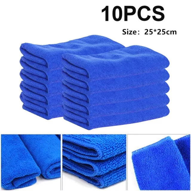 High Quality Microfiber Cleaning Towels for Car Polishing Pack of 10 Towels