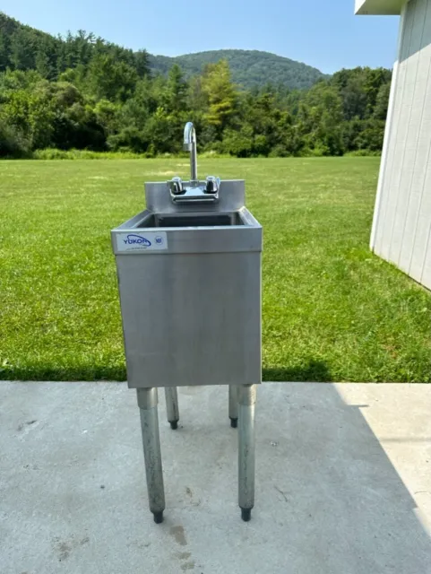 Free Standing Hand Sink Stainless Steel With Gooseneck Faucet