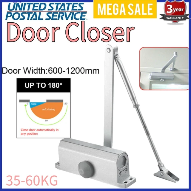 ADJUST DOOR CLOSER Fire Rated Spring Loaded Auto Close Surface Mounted
