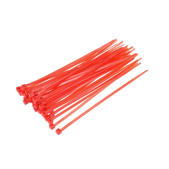 40 pezzi fascette di ricambio 6 pollici x 0,14 pollici fascette in nylon autofissanti rosse