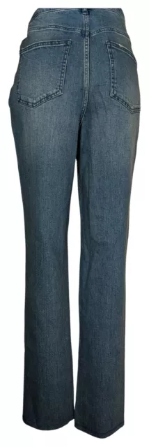 Girl With Curves Women's Jeans Sz 8 Tall RaHem Girlfriend Blue A546110