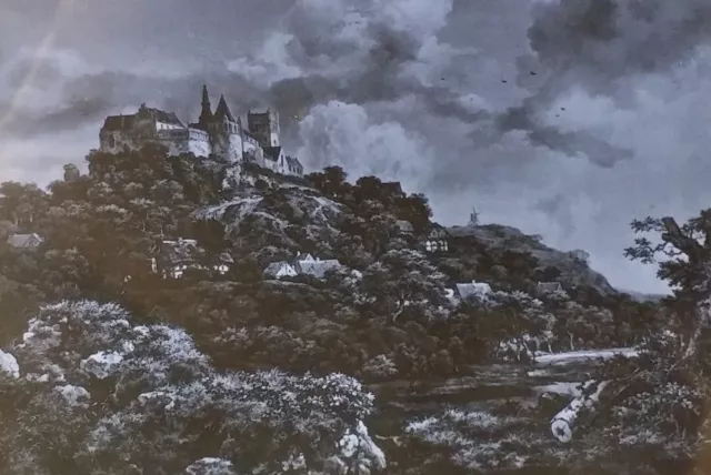 Castle Bentheim, Jacob van Ruisdael, Magic Lantern Glass Slide