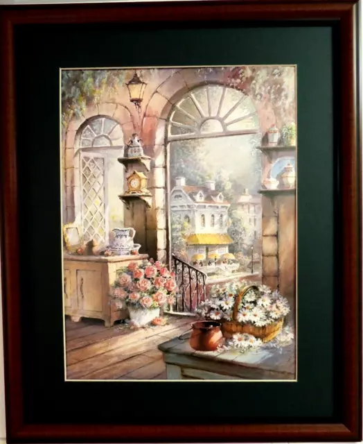 Antique Shoppe Picture Victorian Matted Framed 16X20