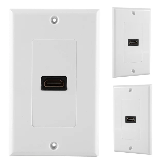 1 Port Gold Plated With Ethernet Wall Plate Face Cover For Home Theater Kit