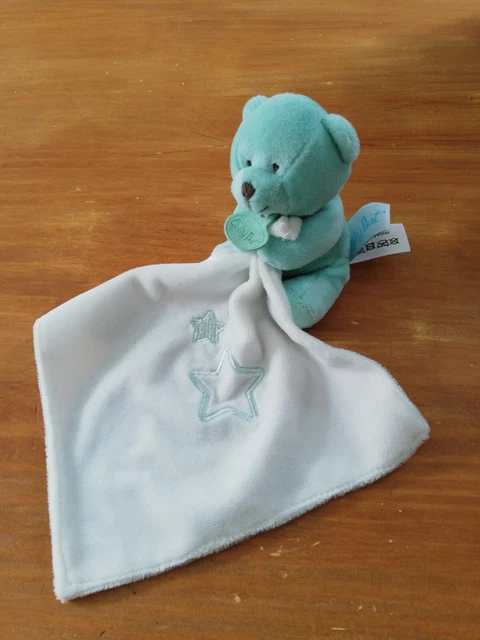 Doudou Babynat Ours Ourson Bonbon Vert Menthe Mouchoir Étoile BN0388