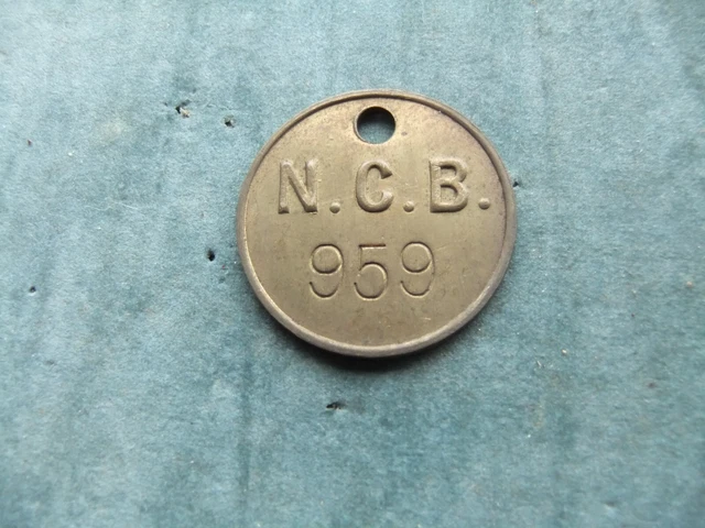 NCB National Coal Board Pit Colliery Check 959 Tool Token mine miner