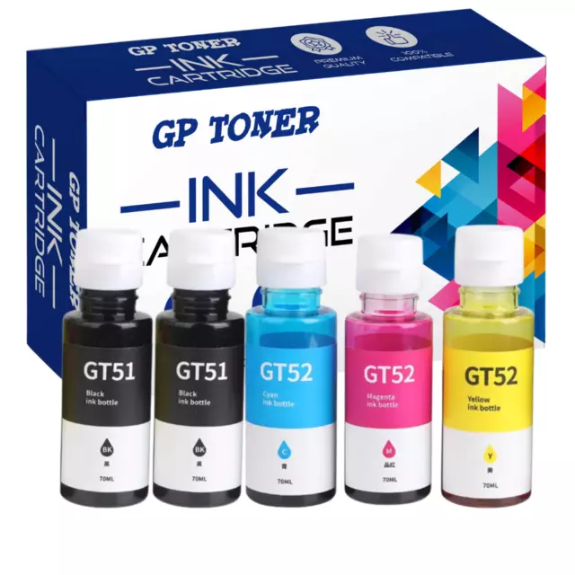 TINTE GT51 GT52 Refill für HP Deskjet 5810 5820 Smart Tank 615 530 519 516