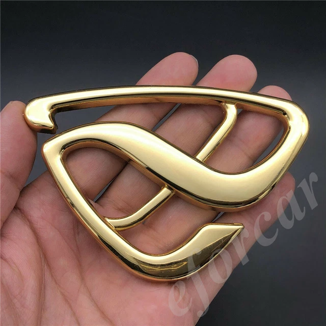 3D BIG GOLDEN Metal Rotary Engine Emblem Car Trunk Side Badge Decal
