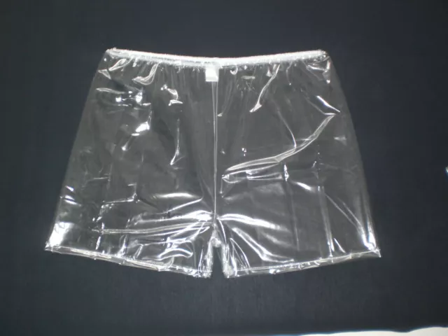 Neu Extra Soft Transparent Pvc Boxershorts Shorts Pants   L-Xl