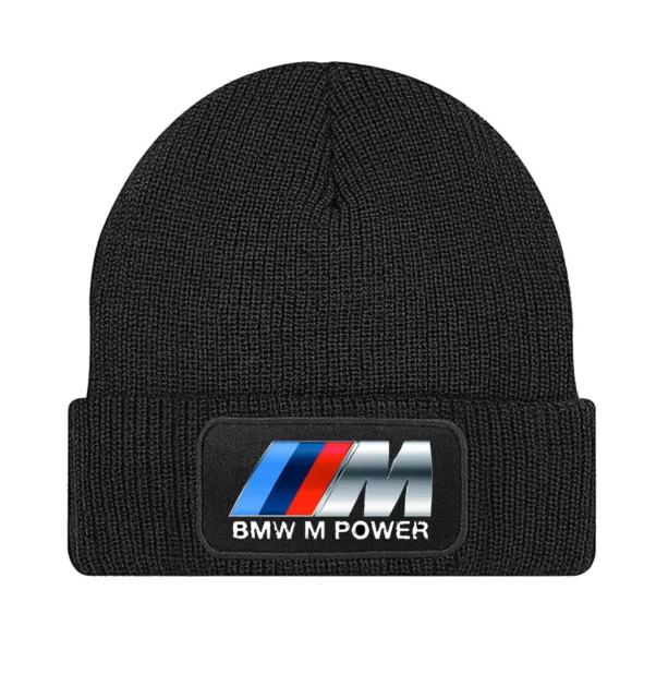 BMW MPower Schwarze Beanie Strickmutze - STRICK034