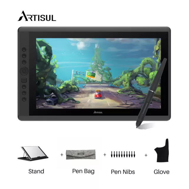 Artisul D16 15.6" Drawing Pen Display 8192 Level Battery Free Pen 7 Shortcut Key