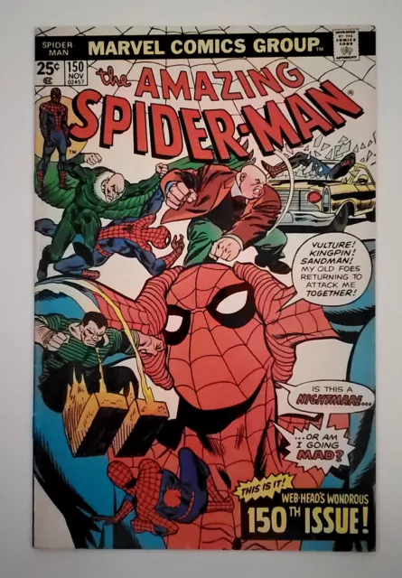 Marvel Comic The Amazing Spider Man # 150 Bronze Age .25 cent November 1975